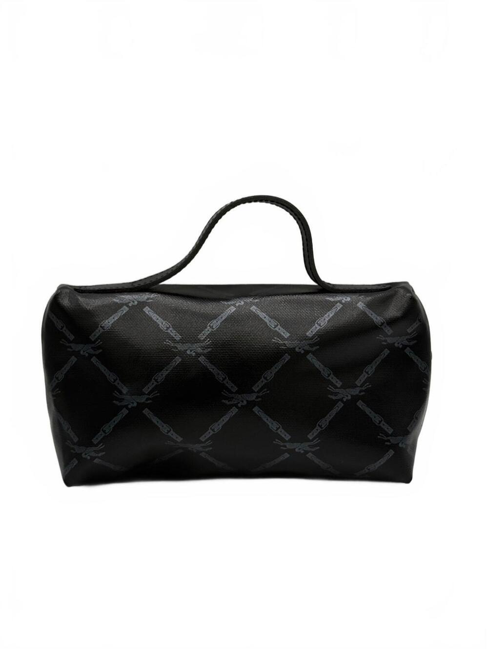Longchamp Mini Bag Black w/ Logo Pattern - Authentic, Limited Japan Edition NWOT - Picture 6 of 9